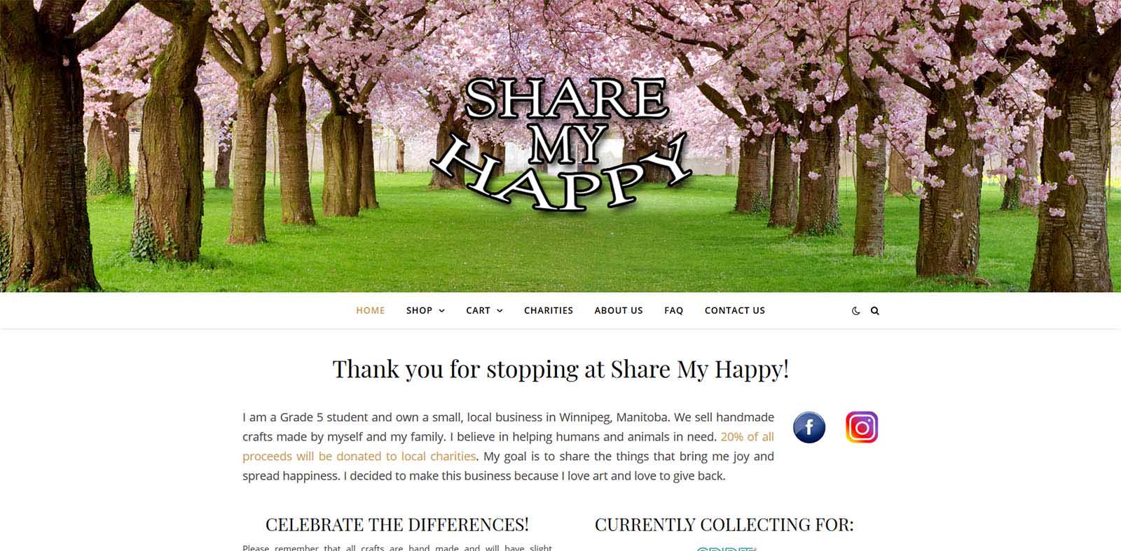 Share My Happy website